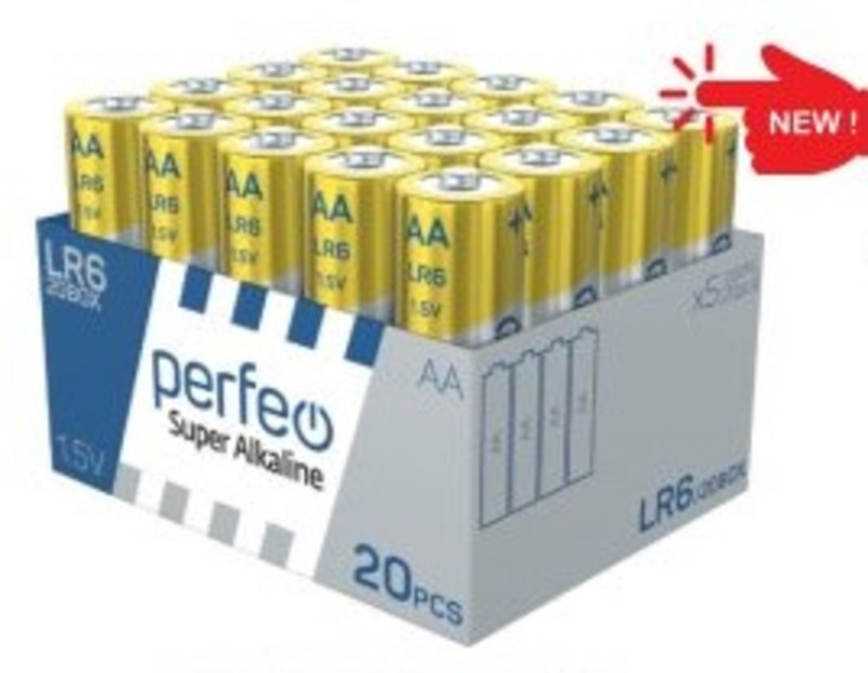 Батарейка Perfeo LR06/20BOX Super Alkaline (20) (120) Батарейка Perfeo LR06/20BOX Super Alkaline (20) (120)