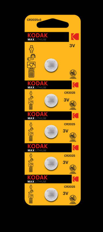 Батарейка KODAK CR2025/5BL MAX Lithium (60) Батарейка KODAK CR2025/5BL MAX Lithium (60)