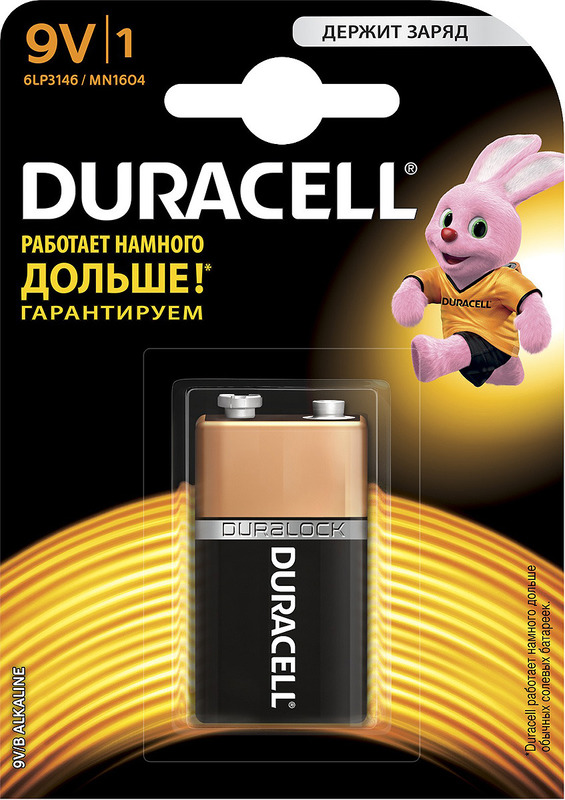 Батарейка DURACELL 6LR61/1BL MN1604 (EU) (10) Батарейка DURACELL 6LR61/1BL MN1604 (EU) (10)