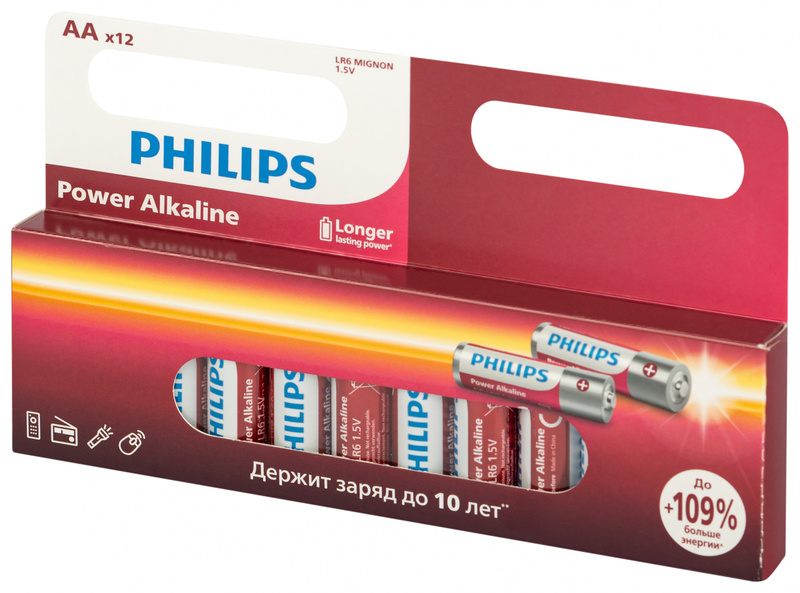 Батарейка Philips LR06/12BL Power Alkaline (12) Батарейка Philips LR06/12BL Power Alkaline (12)