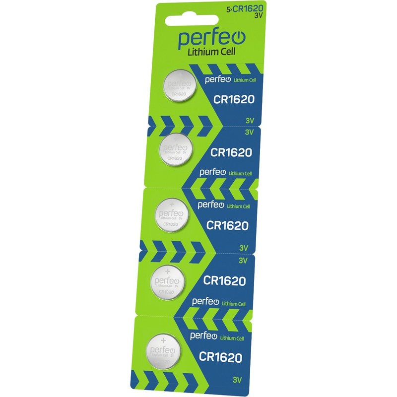 Батарейка Perfeo CR1620/5BL Lithium Cell (5) (100) Батарейка Perfeo CR1620/5BL Lithium Cell (5) (100)