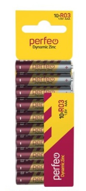 Батарейка Perfeo R03 10SH CARD Dynamic Zinc (120) Батарейка Perfeo R03 10SH CARD Dynamic Zinc (120)