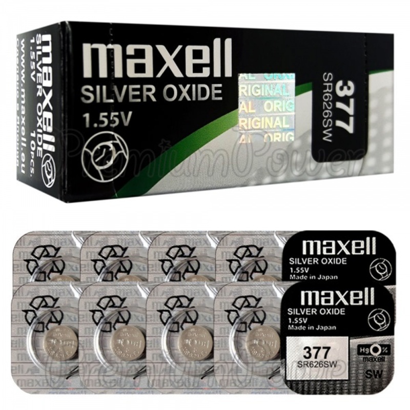 Батарейка MAXELL 377 SR626SW/10BOX G4 Hologram (10) Батарейка MAXELL 377 SR626SW/10BOX G4 Hologram (10)