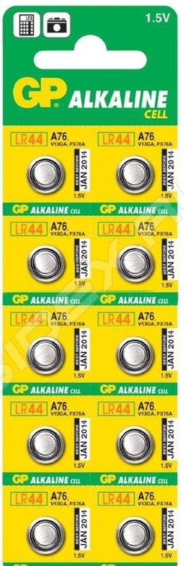 Батарейка GP AG13 (A76) LR 44 (10) (250) Батарейка GP AG13 (A76) LR 44 (10) (250)