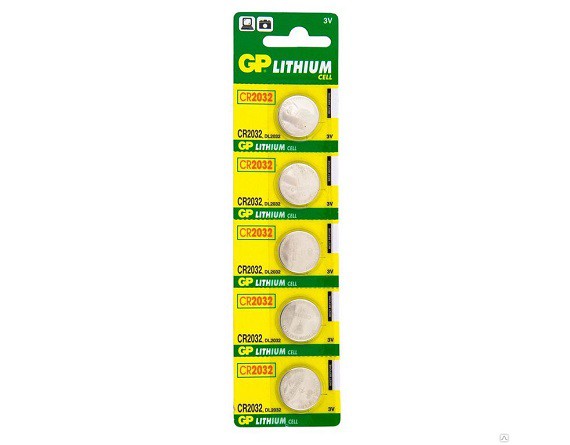 Бат. GP CR-2032 BL-5 (100) Бат. GP CR-2032 BL-5 (100)