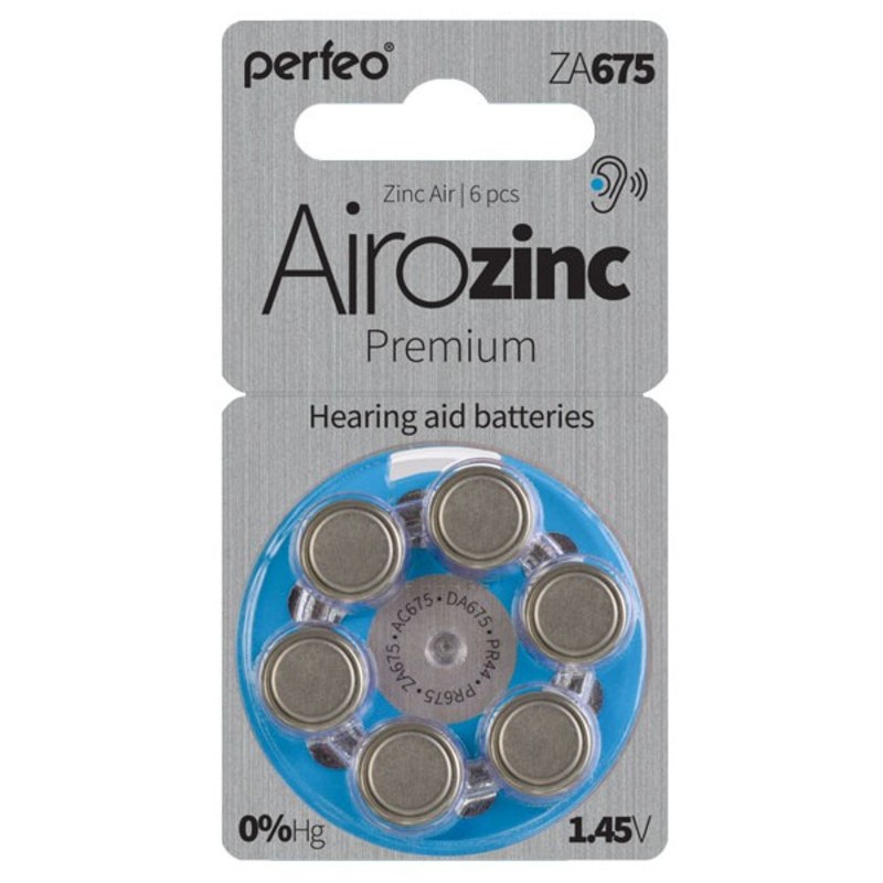 Батарейка Perfeo ZA675/6BL Airozinc Premium (6) (60) Батарейка Perfeo ZA675/6BL Airozinc Premium (6) (60)
