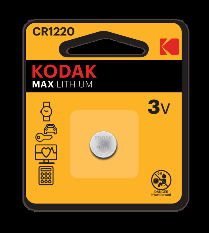 Батарейка KODAK CR1220/1BL MAX Lithium (60) Батарейка KODAK CR1220/1BL MAX Lithium (60)