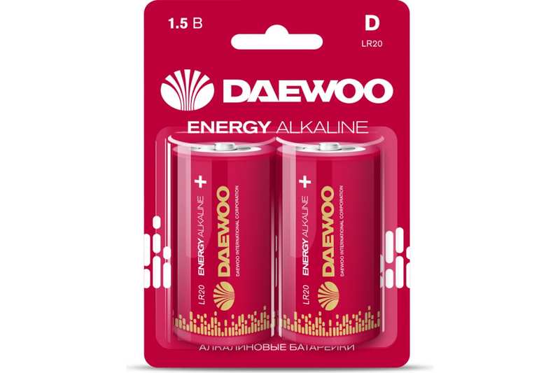 Батарейка DAEWOO LR20/2BL Energy Alkaline (2) (12) Батарейка DAEWOO LR20/2BL Energy Alkaline (2) (12)