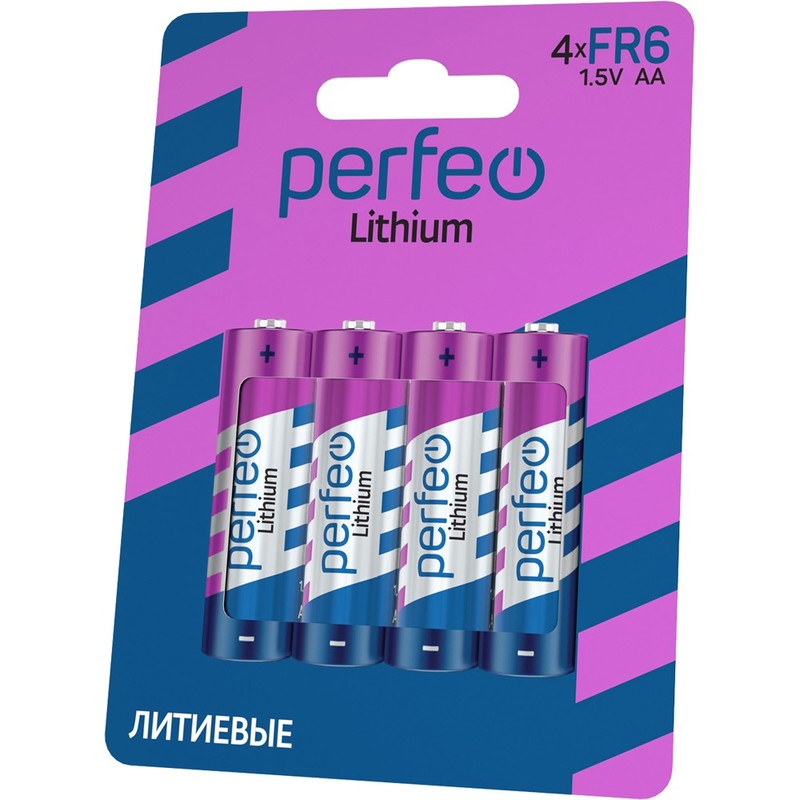 Батарейка Perfeo FR06 4BL Lithium (4) (48) Батарейка Perfeo FR06 4BL Lithium (4) (48)