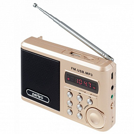 Мини-аудио Perfeo УКВ+FM, MP3 (USB/TF), USB-audio, BL-5, шамп.золот(SV922AU)