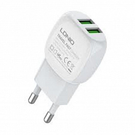 З/У LDNIO A2218 Сетевое + Кабель Type-C/ 2 USB Auto-ID/ Выход:12W/ White