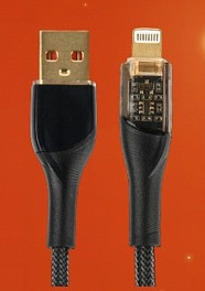 Кабель PERFEO USB А вилка - Lightning вилка, 20W, нейлон, черный, длина 1 м., PREMIUM (I4331)