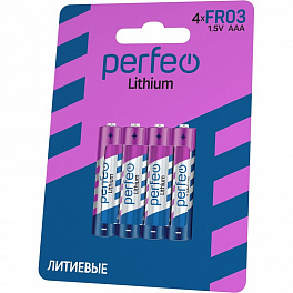 Батарейка Perfeo FR03 4BL Lithium (4) (48)