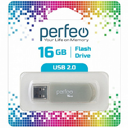 Flash Drive 16 Gb Perfeo C03 Gray