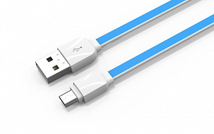 Кабель LDNIO XS-07 USB Micro/ 1m/ 2.1A/ медь: 60 жил/ Blue