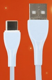 Кабель PERFEO USB A вилка - C вилка, 2.4A, голубой, силикон, длина 1 м., ULTRA SOFT (U4712)