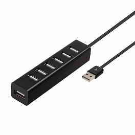 Хаб USB Perfeo 7 Port, (PF-H035 Black) чёрный