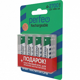 Аккумулятор Perfeo R 06 ( 2700 ma) 4BL+BOX (40)