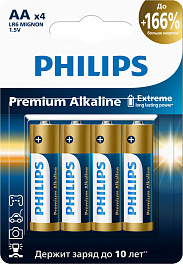 Батарейка Philips LR06/4BL Premium Alkaline (4) (48)