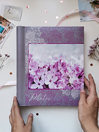 Фотоальбом на 20 магнитных листов 23х28 см, внутр. спираль bloom Сирень