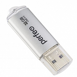 Perfeo USB3.0  32GB C14 Silver metal series