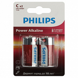 Батарейка Philips LR14/2BL Power Alkaline