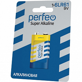 Батарейка Perfeo 6LR61 1BL Super Alkaline (20)  (120)