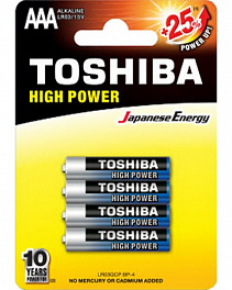 Батарейка Toshiba LR03/4BL High Power Alkaline (4) (48)