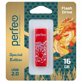 Flash Drive 16 Gb Perfeo C04 Red Tiger