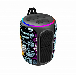 Колонка-Bluetooth Perfeo "CASK" 6W, MP3 USB-TF, AUX, FM, HANDS FREE, TWS граффити