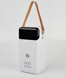 Аккумулятор Perfeo Powerbank PRODIGE 60000 mAh/LED/PD+QC 3.0/Type-C/Lightning/2 USB/White