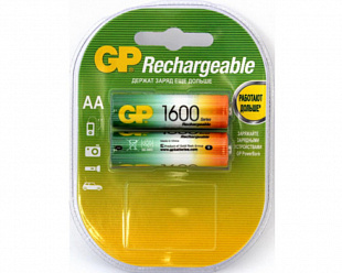 Аккумулятор GP AA1600mAh/2BL Пластик (2) (20)