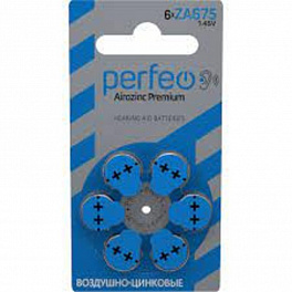 Батарейка Perfeo ZA675/6BL Airozinc Premium НОВЫЙ ДИЗАЙН (6) (60)