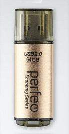 Perfeo USB 64GB E04 Gold economy series