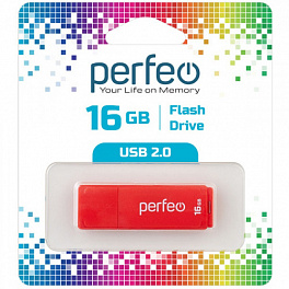 Flash Drive 16 Gb Perfeo C04 Red 