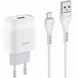 З/У HOCO C72A Сетевое + Кабель Type-C 1m/ 1 USB/ Выход: 10.5W/ White