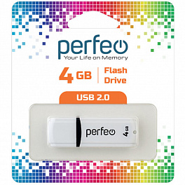 Perfeo USB  4GB C02 White