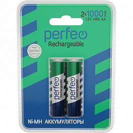 Аккумулятор Perfeo R 06 ( 1000 ma) 2BL пластик(40)