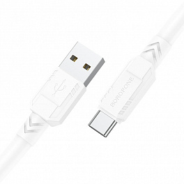 Кабель BOROFONE BX81 USB Type-C/ 1m/ 3A/ White