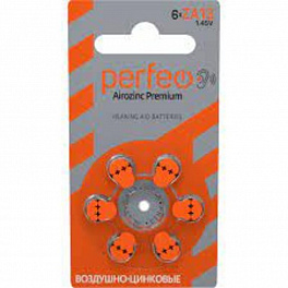 Батарейка Perfeo ZA13/6BL Airozinc Premium НОВЫЙ ДИЗАЙН (6) (60)