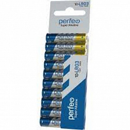 Батарейка Perfeo LR03 10SHRINK CARD Super Alkaline (120)