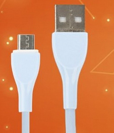 Кабель PERFEO USB A вилка - Micro USB вилка, 2.4A, голубой, силикон, длина 1 м., ULTRA SOFT (U4022)