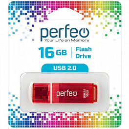 Flash Drive 16 Gb Perfeo C13 Red