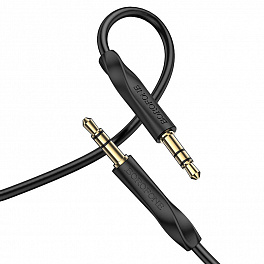 Кабель BOROFONE BL16 AUX аудио/3.5 mm jack - 3.5 mm jack/ 1m/ Black