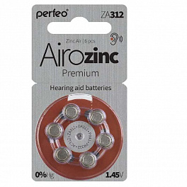 Батарейка Perfeo ZA312/6BL Airozinc Premium (6) (60)