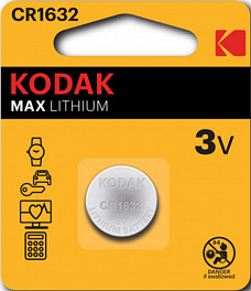 Батарейка KODAK CR1632/1BL MAX Lithium (60)