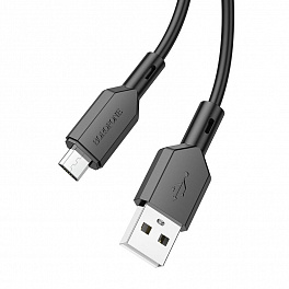 Кабель BOROFONE BX70 USB Micro/ 1m/ 2.4A/ Black