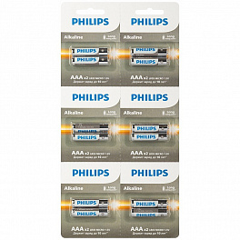Батарейка Philips LR03 (2x6) BL Entry Alkaline Отрывные (12) (96)