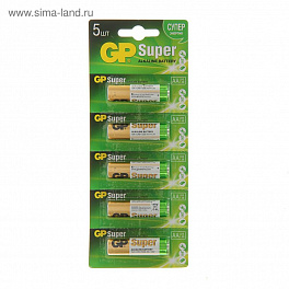 Батарейка GP LR 06 5BL SUPER (отрывные) (60) (600)