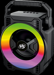 Колонка-Bluetooth Perfeo VS BT 104-01 LED, FM, MP3 USB/TF, TWS, 5 Вт, черная